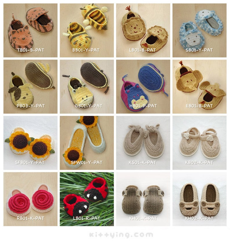 Crochet patterns Baby Booties Puppy House Slippers Crochet Pattern Baby Shoe Puppy Infant CROCHET PATTERN image 8