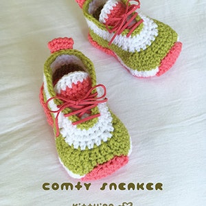 CROCHET PATTERN Toddler Booties Comfy Toddler Sneakers Crochet Toddler Shoes Crochet Booties Crochet Pattern Children Sneakers Kids Shoes image 4