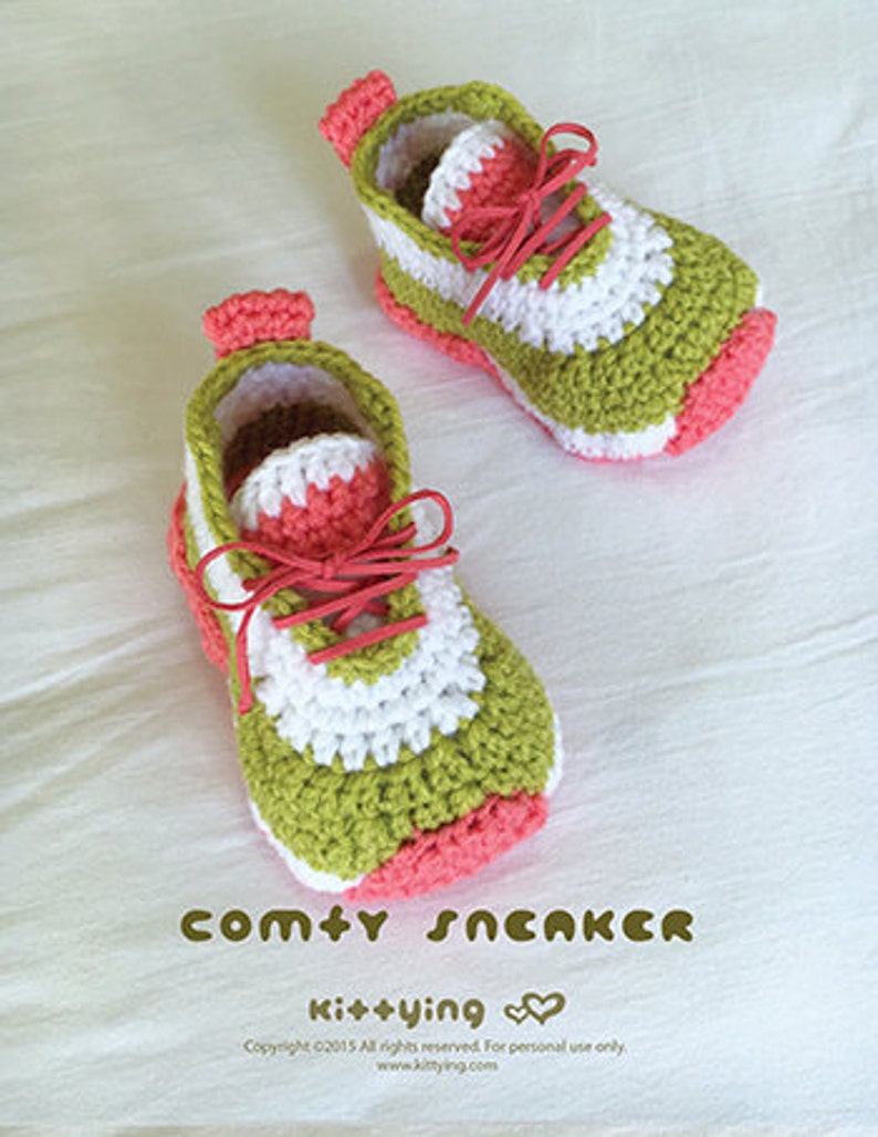 CROCHET PATTERN Toddler Booties Comfy Toddler Sneakers Crochet Toddler Shoes Crochet Booties Crochet Pattern Children Sneakers Kids Shoes image 4