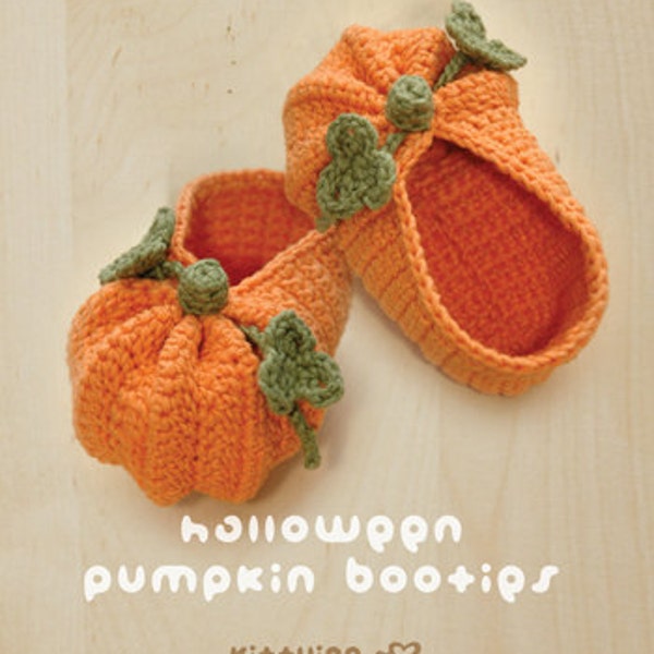 CROCHET PATTERN - Halloween Pumpkins Baby Booties, Newborn Socks, Halloween Toddler Shoes, Baby Slippers, Halloween Pumpkins Costume