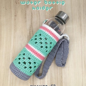 Children Water Bottle Holder Crochet Pattern, Bottle Sleeves, Bottle Cover, Water Bottle Carrier, Pouch, Water Container, Kids Sling Bag image 3