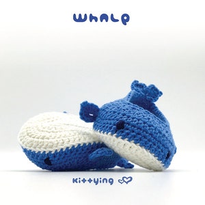 Crochet Pattern Baby Whale crochet baby shoes pattern DIGITAL DOWNLOAD Newborn infant toddler sizes Sea creature slippers baby booties image 5