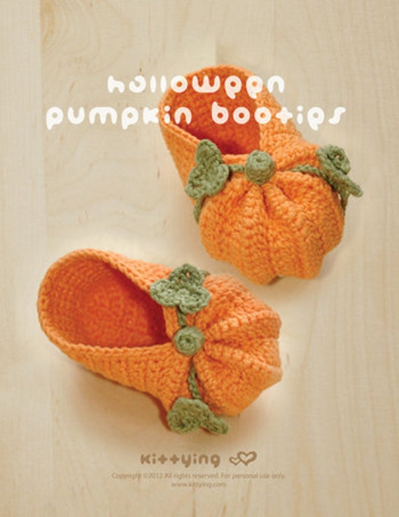 pumpkin baby booties