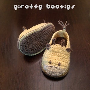 CROCHET PATTERN Baby Booties Giraffe Baby Shoes Giraffe Preemie Socks Animal Shoes Crochet Slippers Baby Shower Crochet Patterns