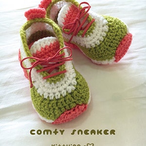 CROCHET PATTERN Toddler Booties Comfy Toddler Sneakers Crochet Toddler Shoes Crochet Booties Crochet Pattern Children Sneakers Kids Shoes image 3