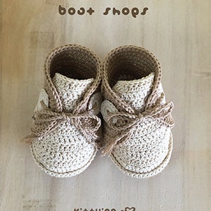 Baby CROCHET PATTERNS Crochet Baby Sneakers Boat Shoes Cute Doll Shoes Patterns Khaki Preemie Shoes, Newborn Socks, Infant Booties image 3