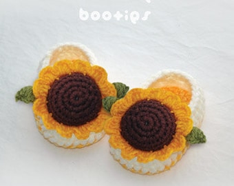 VIRKMÖNSTER Solros Babytofflor - Blommor Skor Strumpor Tofflor Mockasiner - Skostorlek För tidigt född Nyfödd Baby Småbarn - Solrosapplikation