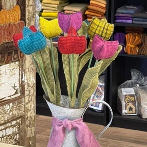 Spring Bouquet Kit | Set of 6 | 3D Tulip | Patchwork | Applique