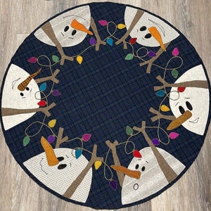 JOLLY & BRIGHT EPATTERN | Table Mat | Tree Skirt | Winter | Christmas | Patchwork | Applique | Hand Stitching