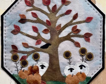 Fall'n Leaves Mat Kit | Applique | Patchwork | Hand Stitching