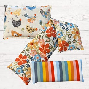Handmade Flax Seed Heat Therapy Pack: Neck Wrap, Eye Pillow, Lumbar Pillow
