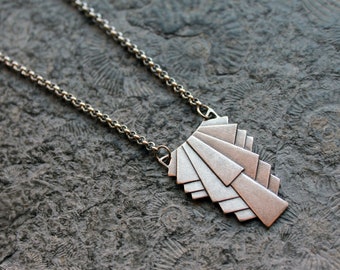 Statement * Necklace chain * ART DÉCO * Brass | Silver * GEOMETRIC