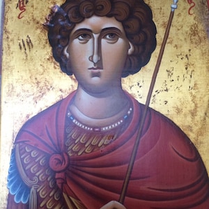 Saint George/handpainted orthodox icon /greek orthodox icon /byzantine art /handpainted icon / grichische ikonen /home decor /