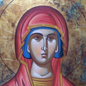 Saint Marina Icon/ hand made orthodox icon /religious art /hand made hand painted /original hagiography /byzantine art.