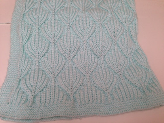 Hand Knit colors of Tahoe Baby Blanket Light - Etsy