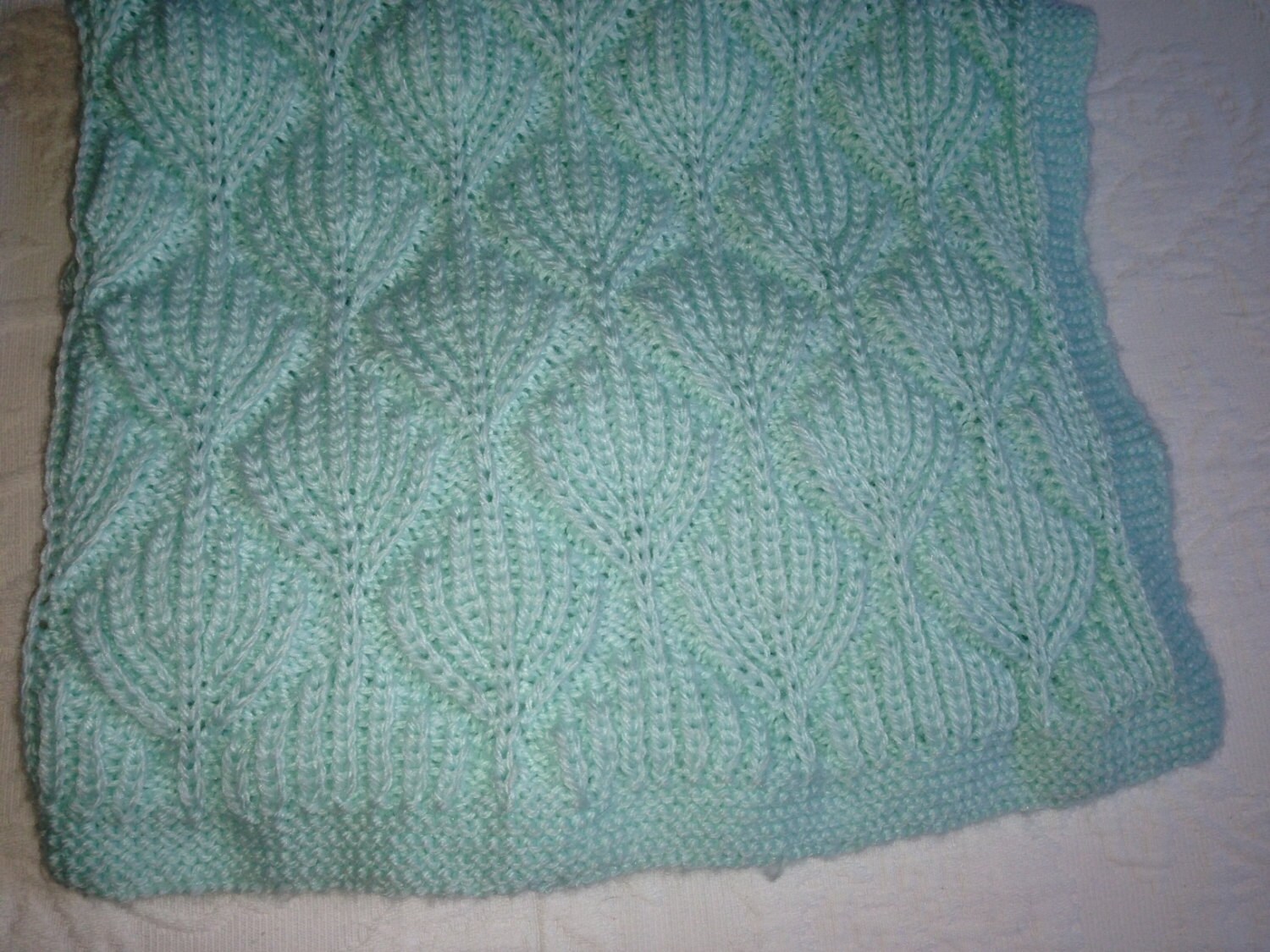 Hand Knit colors of Tahoe Baby Blanket Light - Etsy