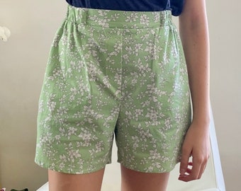 Summer Cotton Shorts,High Waist Shorts Pants,Shorts With Pockets,Elastic Waist Women Pants,Cute Shorts Trousers,Cool Pants For Women