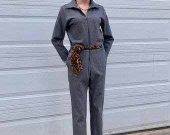 Jeans Jumpsuit Women,Denim Long Sleeves Overall,Gray Dungarees Overall,Jumpsuit With Pockets,Work Style Jeans Overall,Women Winter Jumpsuit