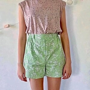 Summer Cotton Shorts,High Waist Shorts Pants,Shorts With Pockets,Elastic Waist Women Pants,Cute Shorts Trousers,Cool Pants For Women