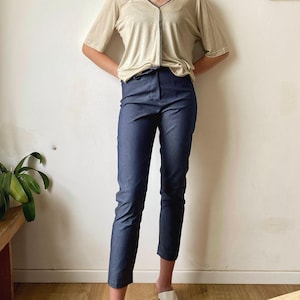 Luxurious High Waisted Denim Jeans,Women Tapered Jeans,Summer Jeans Ladies,Classic Denim Pants, High Rise Jeans,Ankle Length Trousers