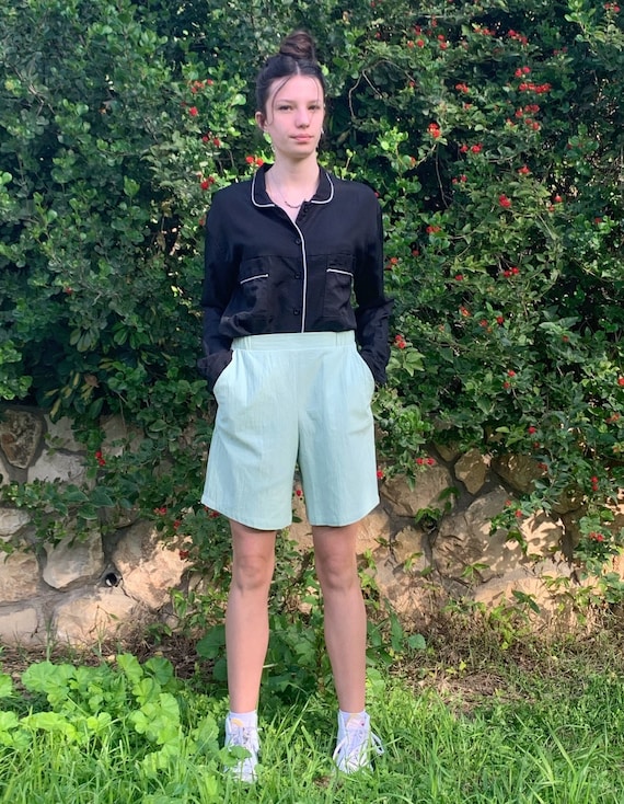High Waisted Cotton Shorts women Elastic Waist Summer Pants shorts Trousers With Pocket long Shorts Cotton Pants elegant Short Trousers Etsy Canada