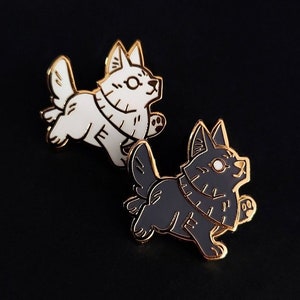 Wolf Pup Running - Hard Enamel Pin, Hard Enamel Pin, Wolf, Wolves, Puppy, Animal, Cute, Badge