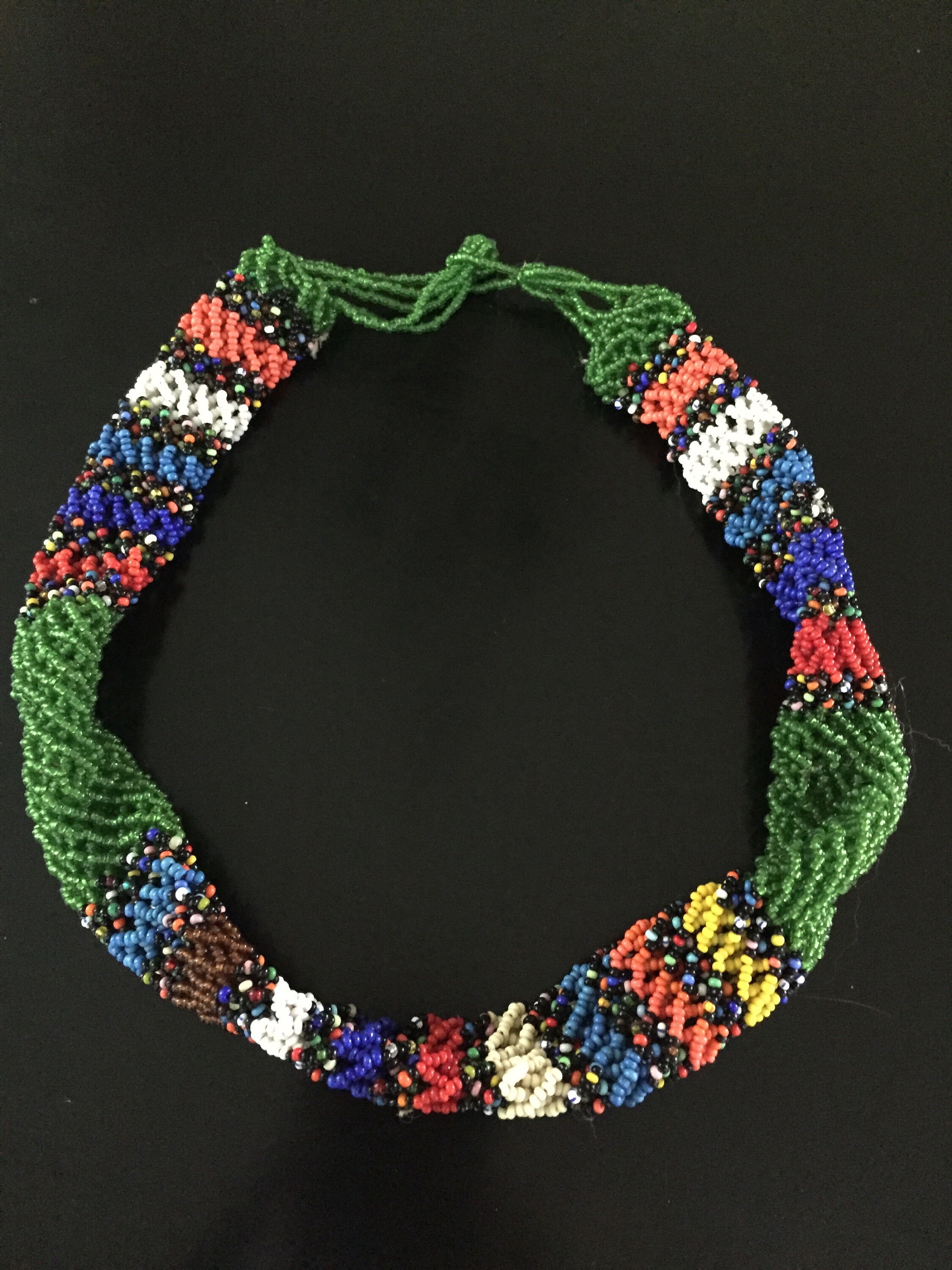 Vintage African Beaded Necklace: Colorful Tribal Art, 22