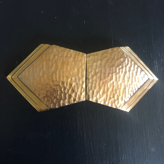 Vintage Gold Belt Buckle Pappagallo Gold Tone Lar… - image 2