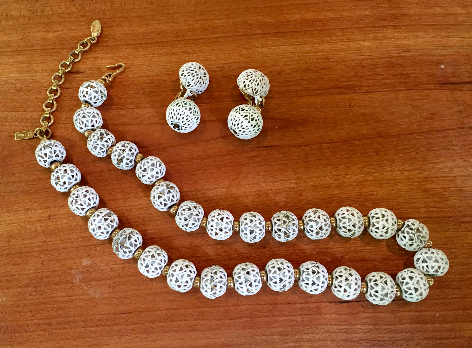 Beautiful Vintage Choker Necklace and Clip Earring Set Etsy