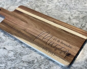 Personalized Cutting Board for Couple--Engraved Cutting Board, Custom Cutting Board, Wedding Gift, Anniversary Gift, Engagement