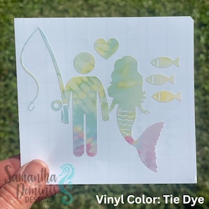 Fisherman and Mermaid Family Decal