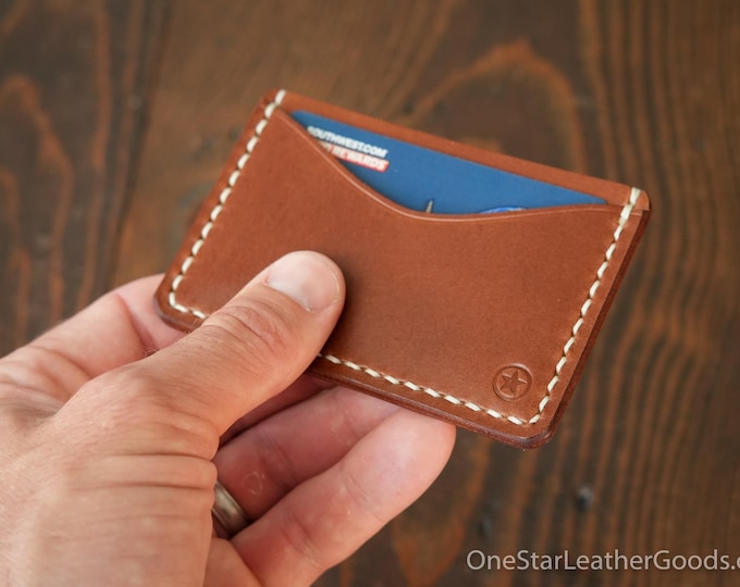 Three Pocket Flat Wallet - whiskey Buttero leather