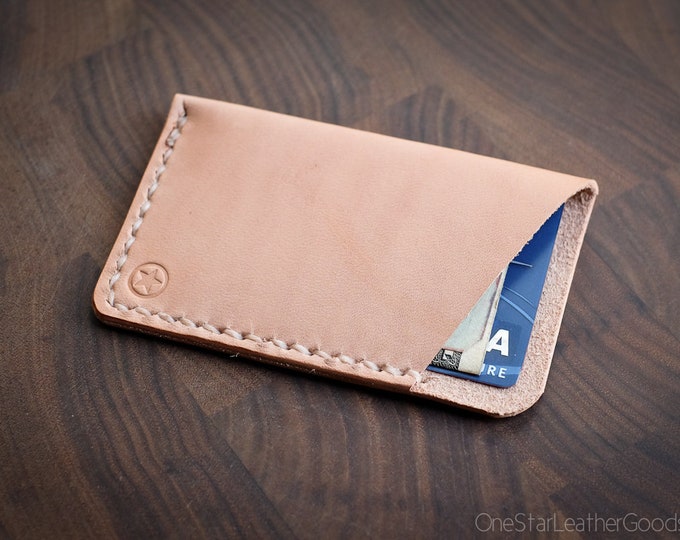 The Minimalist: micro card wallet - natural