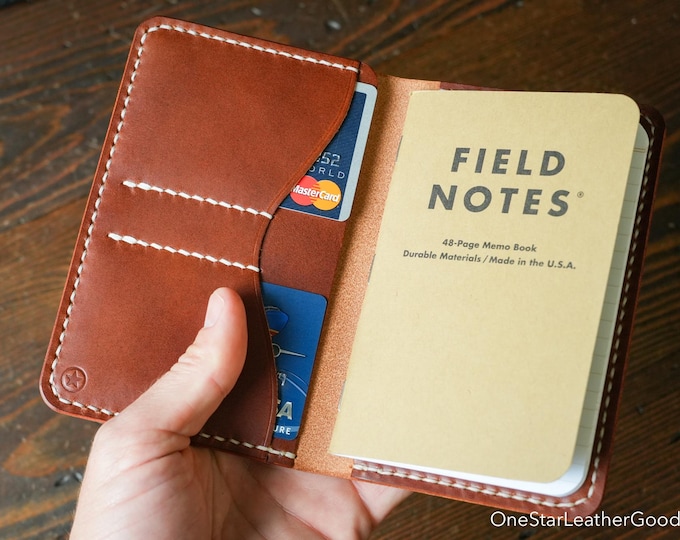 Field Notes wallet w/o pen sleeve "Park Sloper Senior No Pen” - chestnut Buttero leather (SSNP)