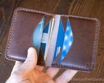 The Six Pocket Horizontal leather wallet - brown Buttero leather