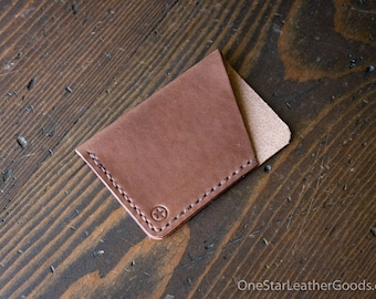 The Minimalist: micro card wallet - brown rough Buttero