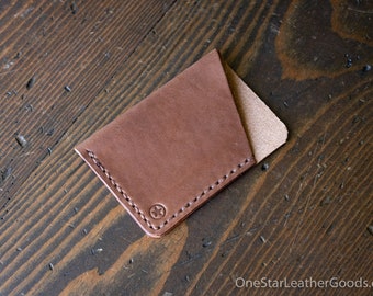 The Minimalist: micro card wallet - brown rough Buttero