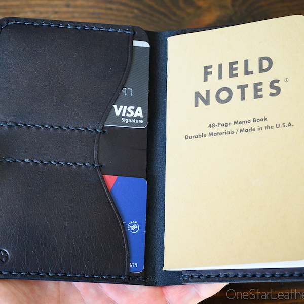 Field Notes wallet w/o pen sleeve "Park Sloper Senior No Pen” - black bridle leather (SSNP)