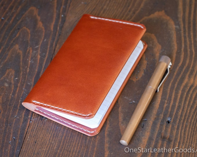 Field Notes wrap cover in Buttero leather - chestnut