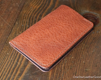 Field Notes wallet w/o pen sleeve "Park Sloper Senior No Pen” - tumbled chestnut harness leather (SSNP)