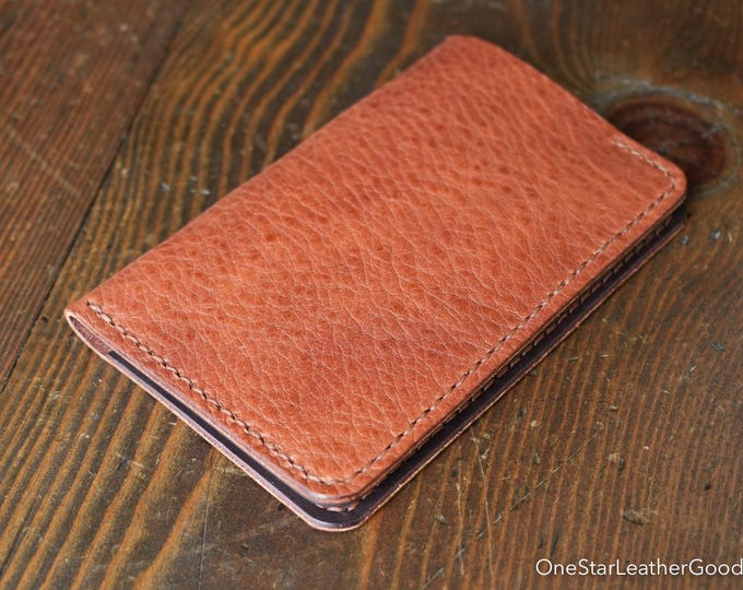 Field Notes wallet w/o pen sleeve "Park Sloper Senior No Pen” - tumbled chestnut harness leather (SSNP)