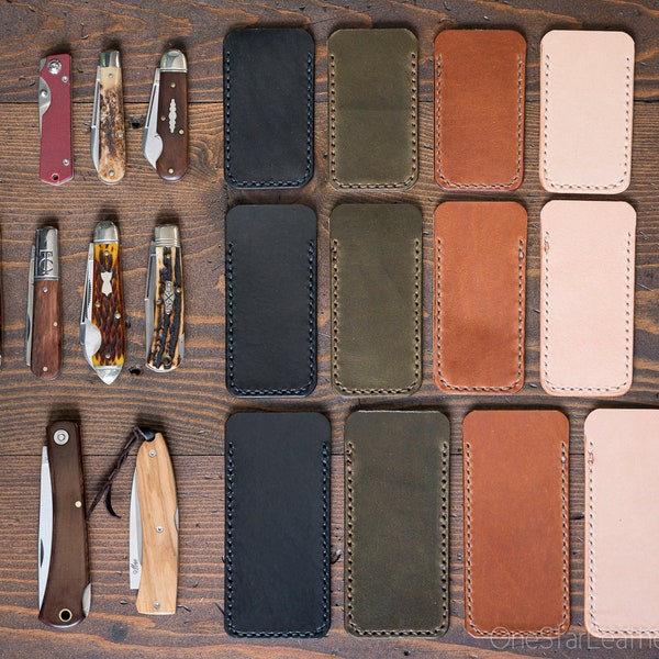 Pocket knife slip case - three sizes, four colors