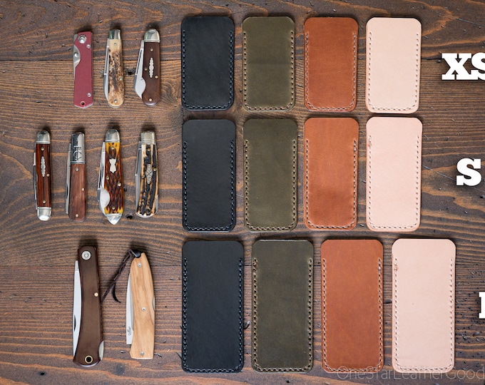 Pocket knife slip case - three sizes, four colors