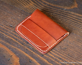 3 Pocket Flap Wallet - chestnut Buttero leather