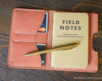 Field Notes wallet with pen sleeve "Park Sloper Senior" - chestnut skirting leather (PSS)