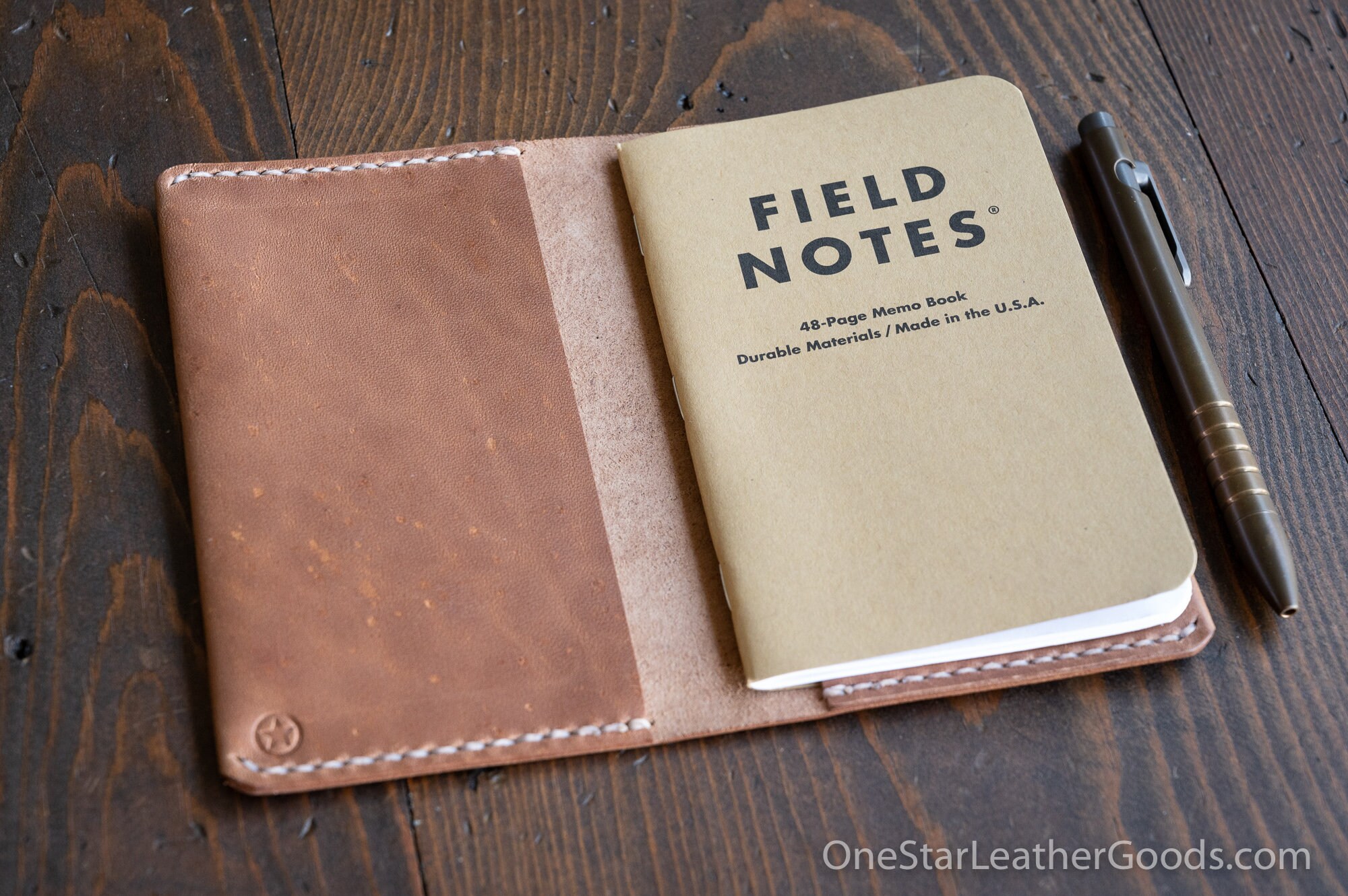Simple leather notebook cover for Field Notes and other 3.5x5.5 pocket ...