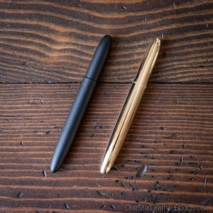 Pen add-on - Fisher Space Pen "Bullet", zwart en messing (voor Park Sloper Junior notitieboekje / portemonnee)