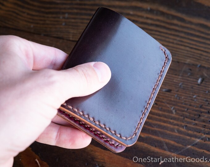 The Six Pocket Horizontal leather wallet - burgundy #8 Horween shell cordovan / burgundy Chromexcel