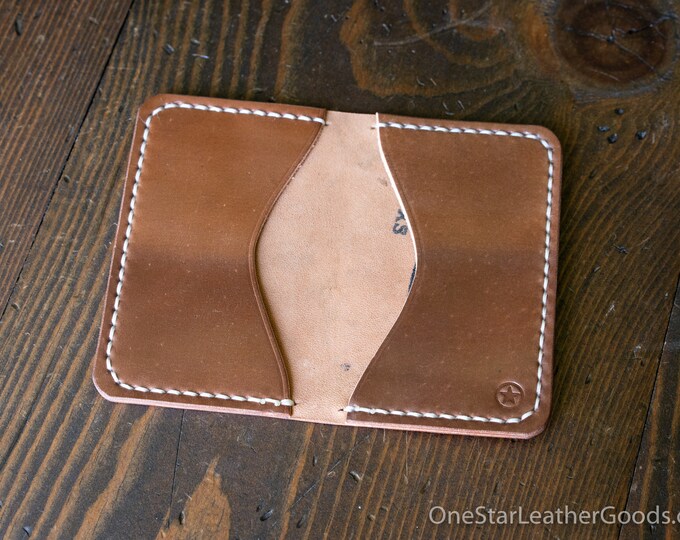 Two Pocket Card Wallet - Horween shell cordovan, bourbon