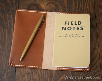 Field Notes wrap cover in Buttero leather - whiskey